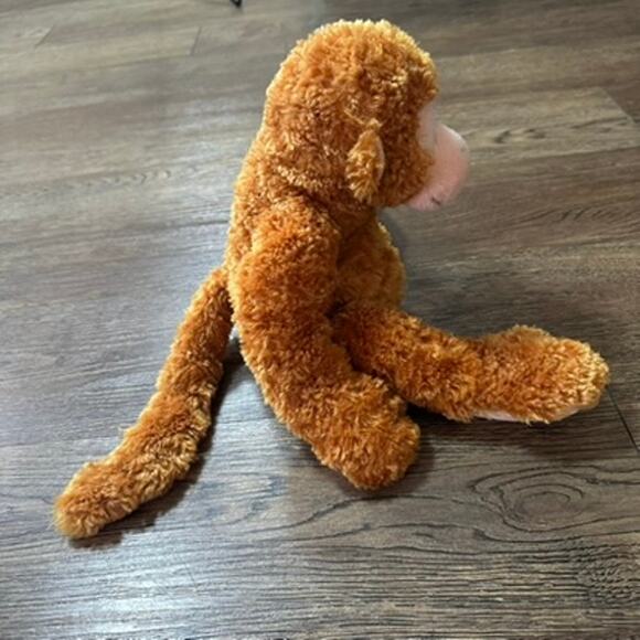 2004 Ty Beanie Buddies FUMBLES Monkey Golden Floppy Stuffed Plush 15" Tysilk Toy - Picture 5 of 12